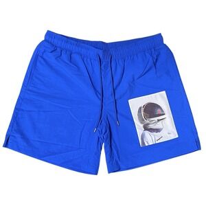 Supervsn Studios Spaceman Swim Shorts Blue Street Wear Sz‎ L